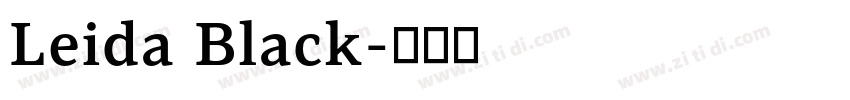 Leida Black字体转换